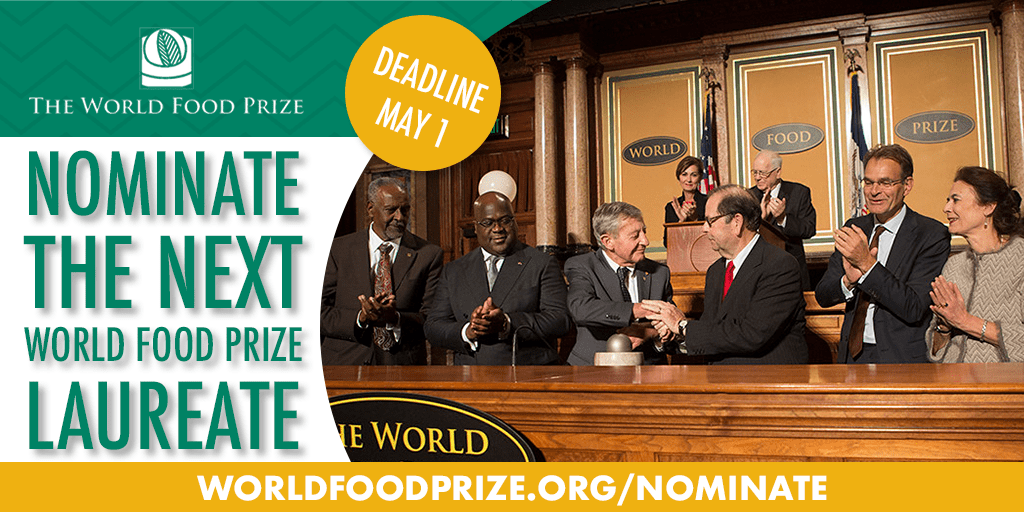 Call for the Nomination on The World Food Prize Laureate 2021