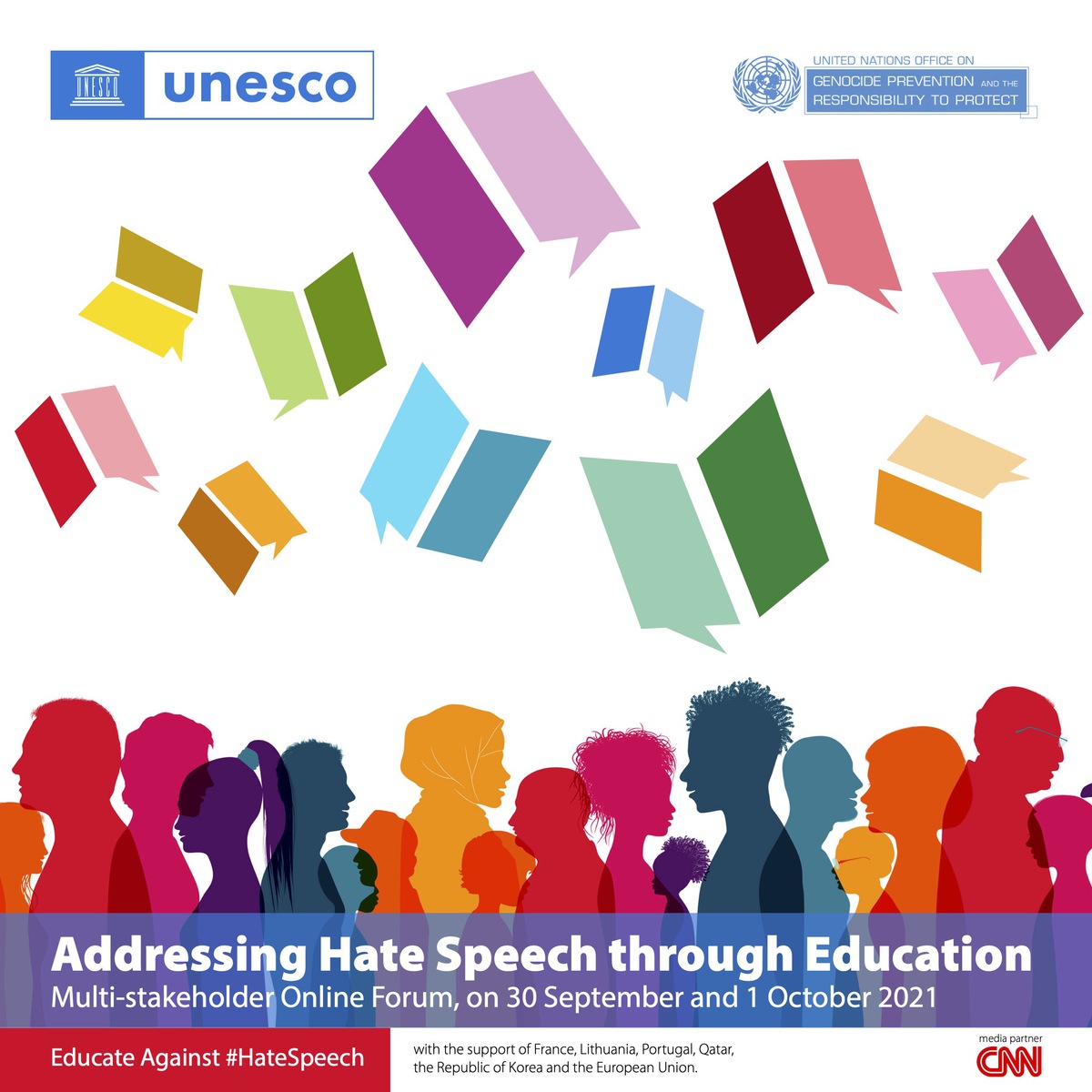 Invitation: Multi-stakeholder forum on Addressing Hate Speech through Education/Forum multipartite: Lutter contre les discours de haine par l’éducation