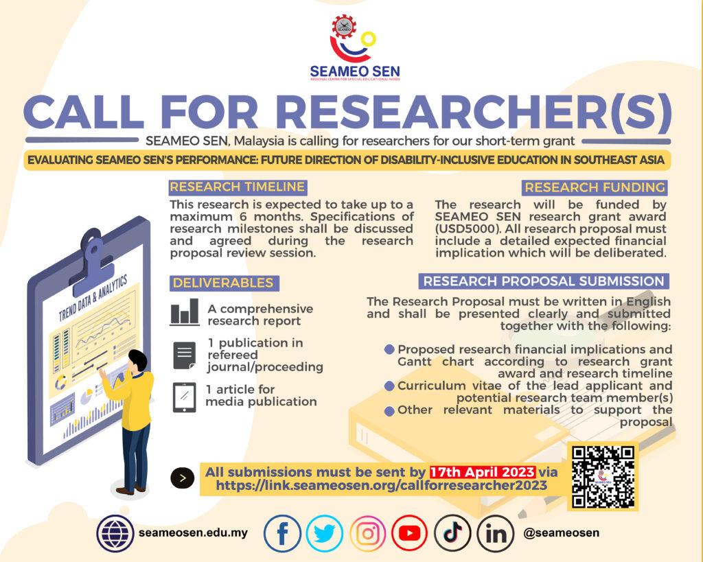 Poster for Call for Researcher(s)