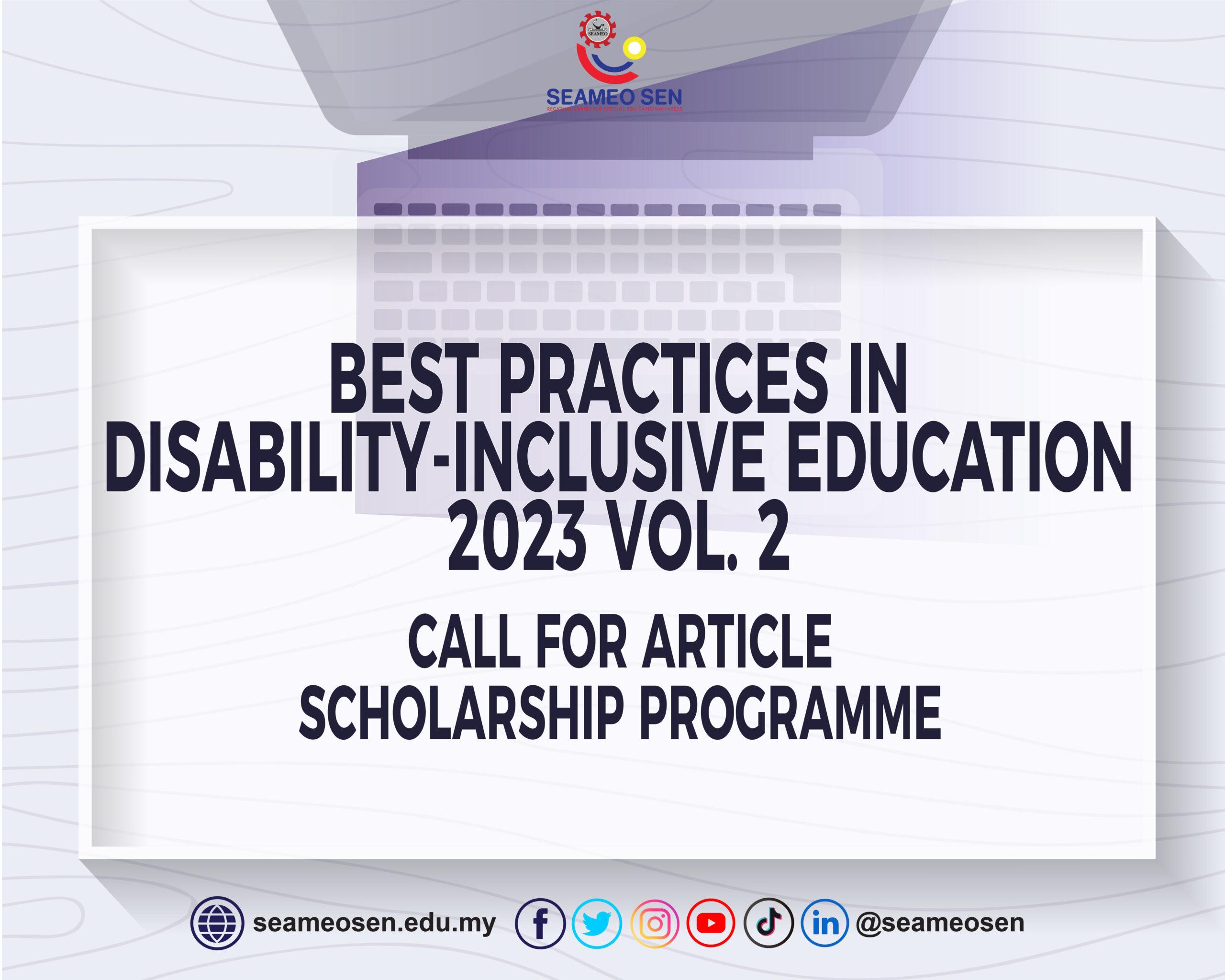 Best Practices in Disability-Inclusive Education Book 2023 Vol. 2